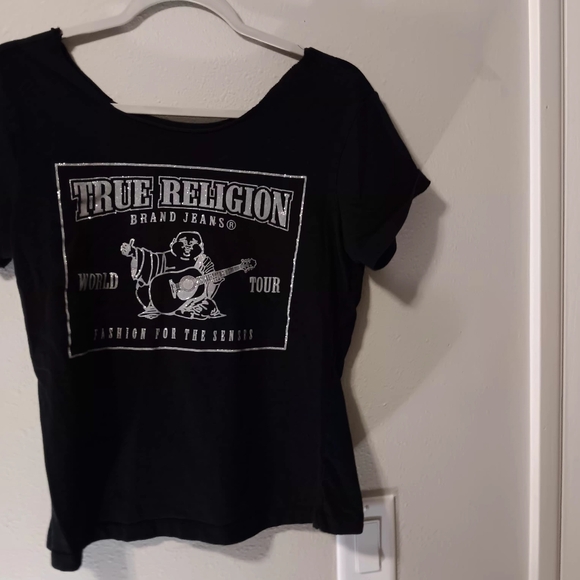 True Religion Black Graphic Short Sleeve Tee - Picture 10 of 11